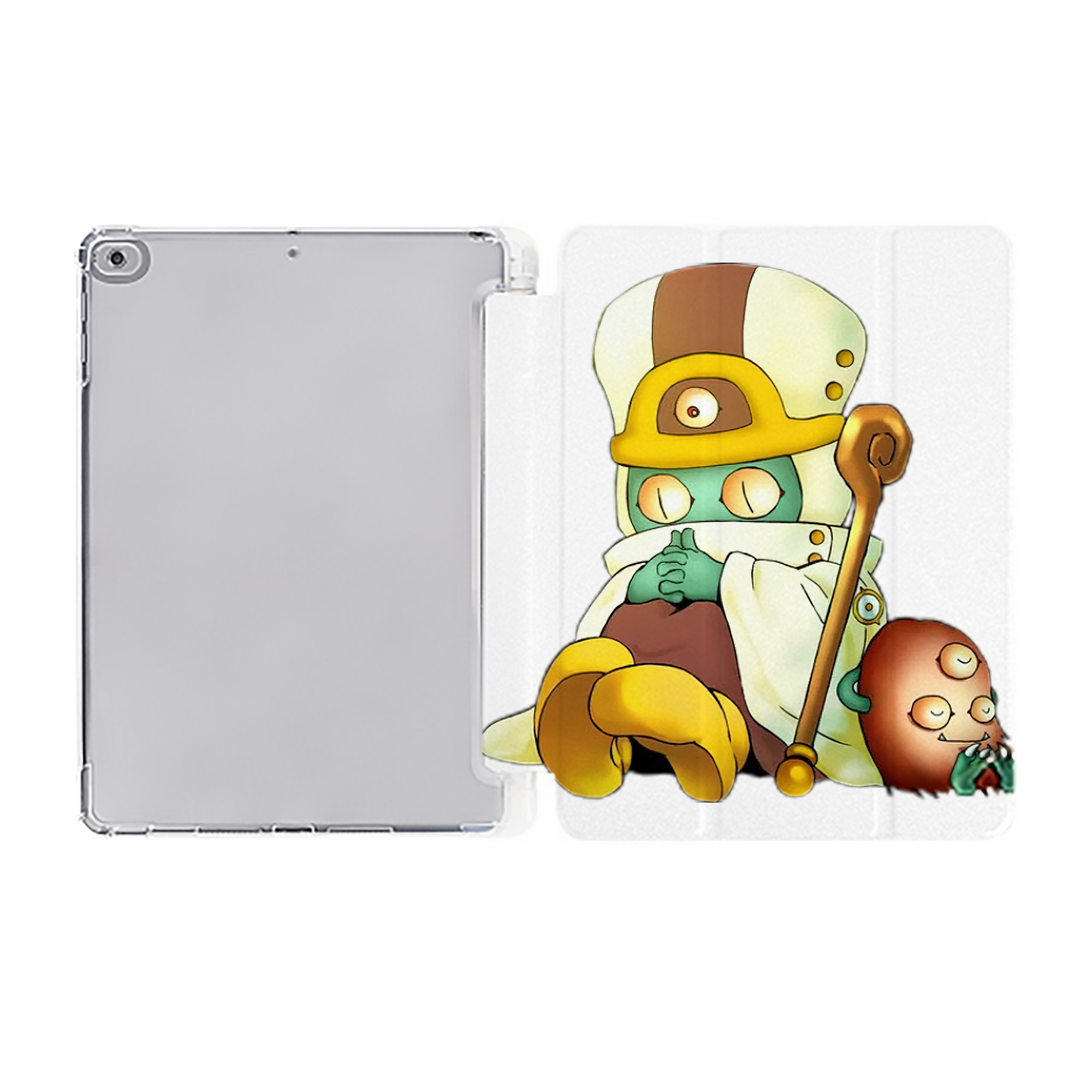 （画像用） 遊☆戯☆王 Yu-Gi-Oh! IPad ケース ペン収納付き 三つ折りスタンド PUレザー×シリコン 対応機種9.5/10.5/10.9インチ
